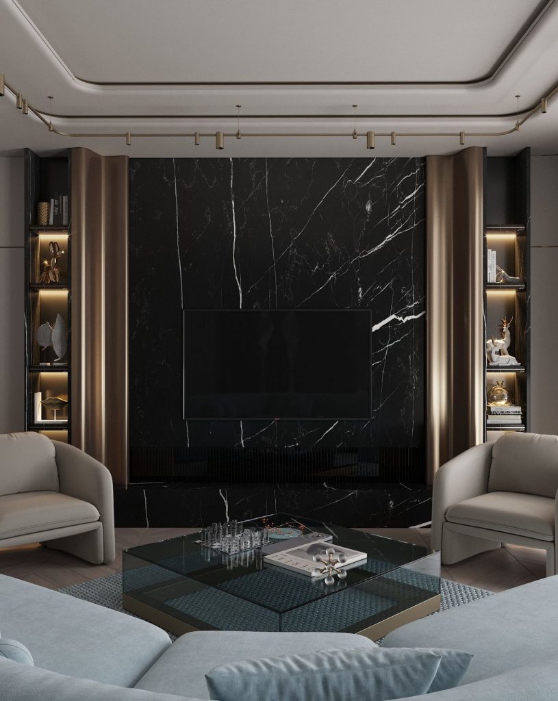 Blue Living Room interior design project by Aysel Rahimli – photo 4