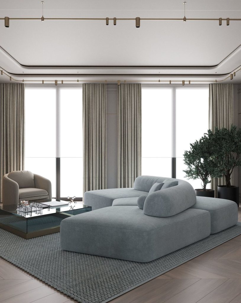 Blue Living Room interior design project by Aysel Rahimli – photo 8
