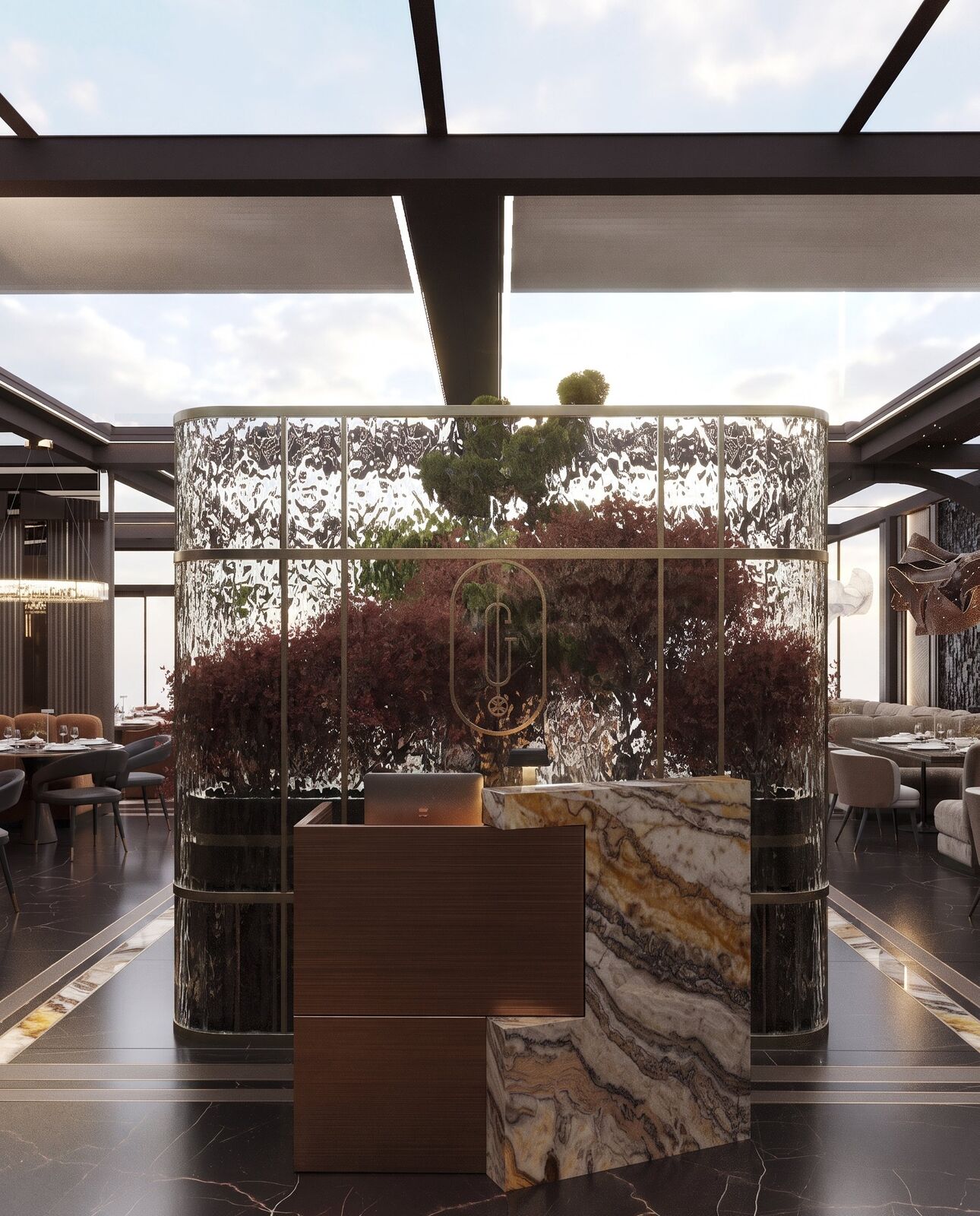 Ghalia Lounge Rooftop interior design project by Aysel Rahimli – photo 1