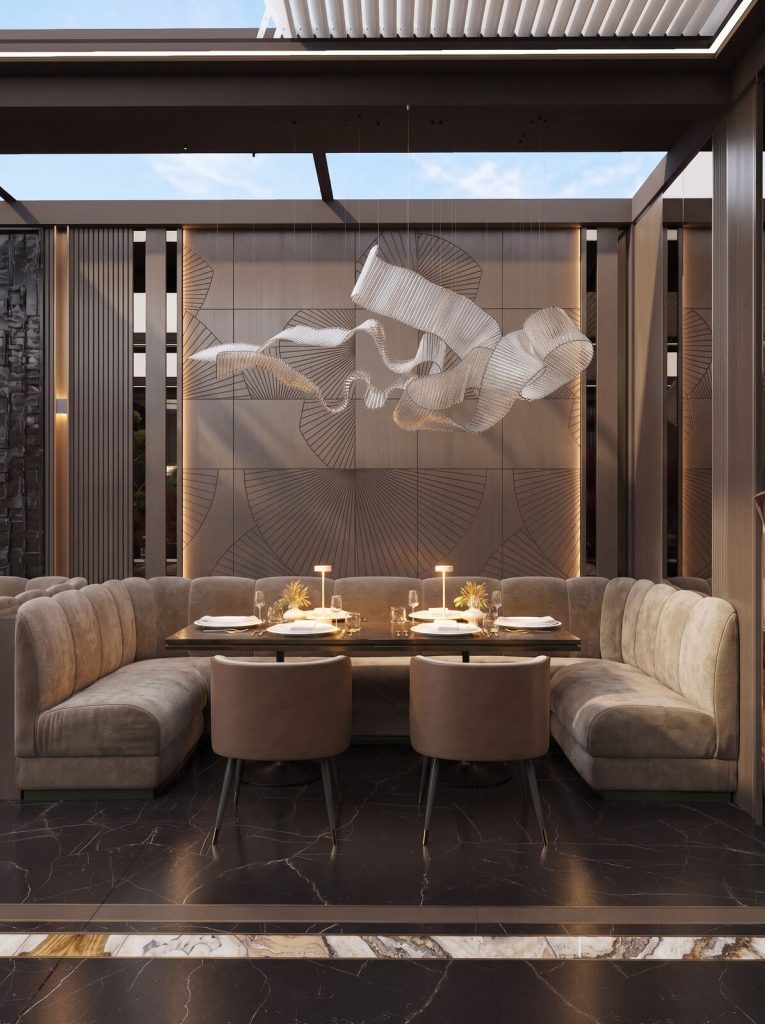 Ghalia Lounge Rooftop interior design project by Aysel Rahimli – photo 11