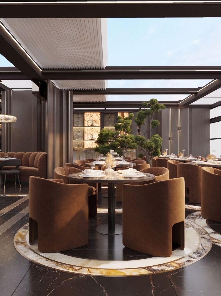 Ghalia Lounge Rooftop interior design project by Aysel Rahimli – photo 12