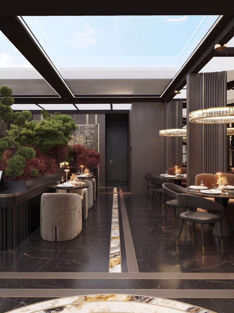 Ghalia Lounge Rooftop interior design project by Aysel Rahimli – photo 15