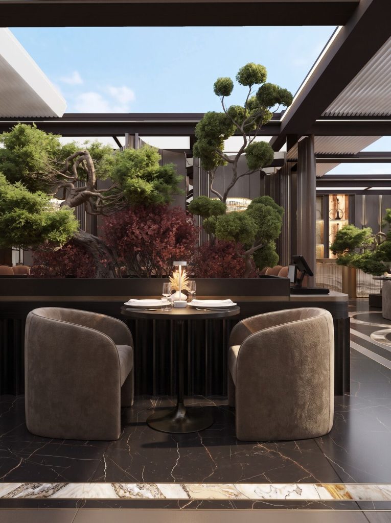 Ghalia Lounge Rooftop interior design project by Aysel Rahimli – photo 3