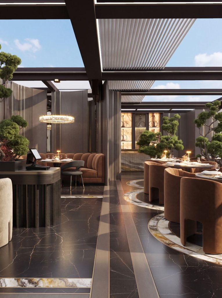 Ghalia Lounge Rooftop interior design project by Aysel Rahimli – photo 4