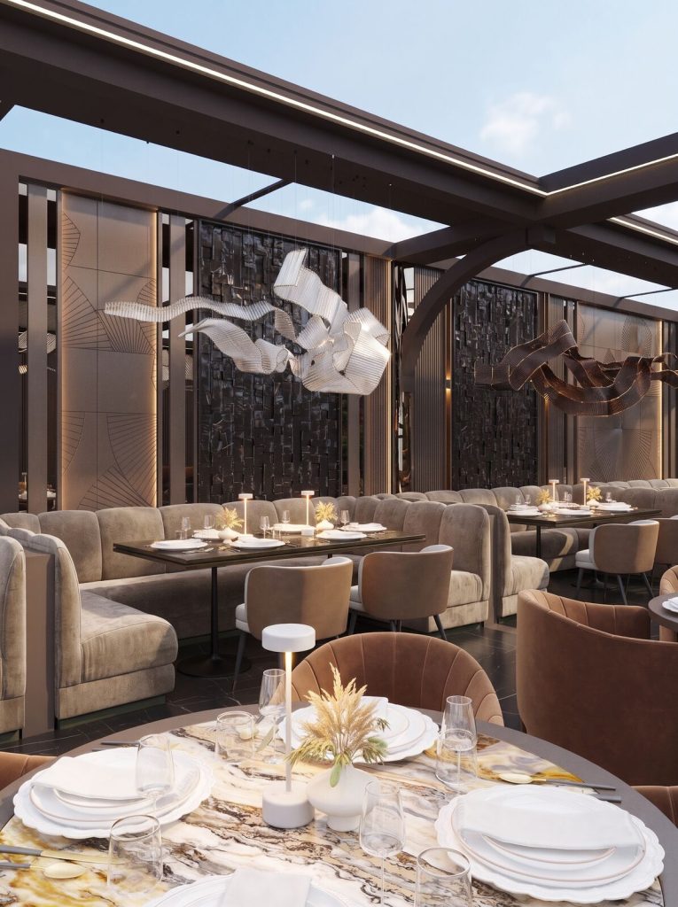 Ghalia Lounge Rooftop interior design project by Aysel Rahimli – photo 9